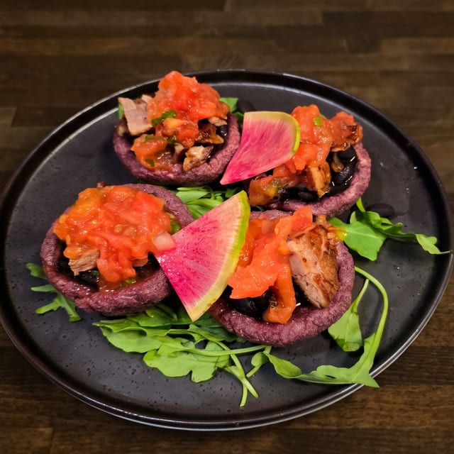 Guacales (Purple Corn Masa Bowls).