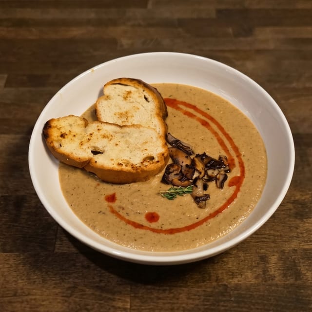 Crema de Hongos (Cream of Mushroom Soup).